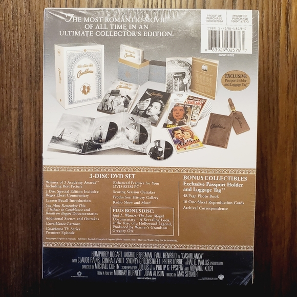 Sealed! Casablanca Ultimate Collector's Edition (3 disc set) DVD - Picture 8 of 10